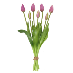 Kytica tulipnov so 7 plastovmi tulipnmi, fialov