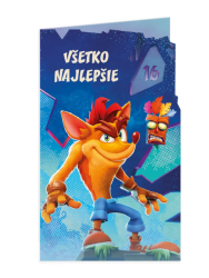 Blahoprajn karta detsk - Crash Bandicoot