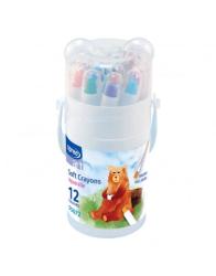 Akvarelov� voskov� pastelky so �tetcom, 12 Farieb