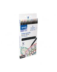 Trojhrann� Pastelky, �ierne, 12ks, 2,65 mm