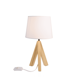 Dreven stolov lampa