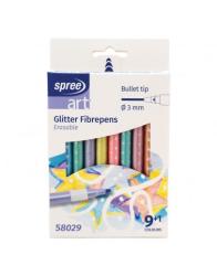 Trblietav� fixky s gumovate�n�m hrotom, 9+1ks, 3 mm