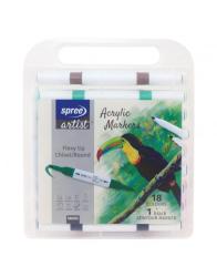 Akrylov� fixky, dvojit� hrot, 18ks