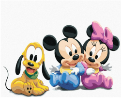 Diamantov� ma�ovanie - Mal� Mickey Mouse, Minnie a Pluto