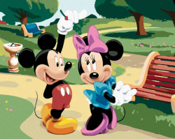 Diamantov� ma�ovanie - Mickey Mouse a Minnie