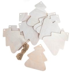 Dreven� Viano�n� Ozdoby, 10ks (Biele)