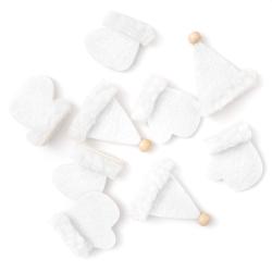 Plsten nlepky s kouinou, 9ks (Biele)