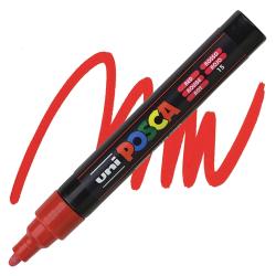 PC-5M popis.Posca, 2,5mm, erven (15)