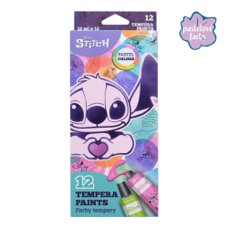 Colorino temperov farby Stitch Pastel, tuba, 12 pastelovch farieb